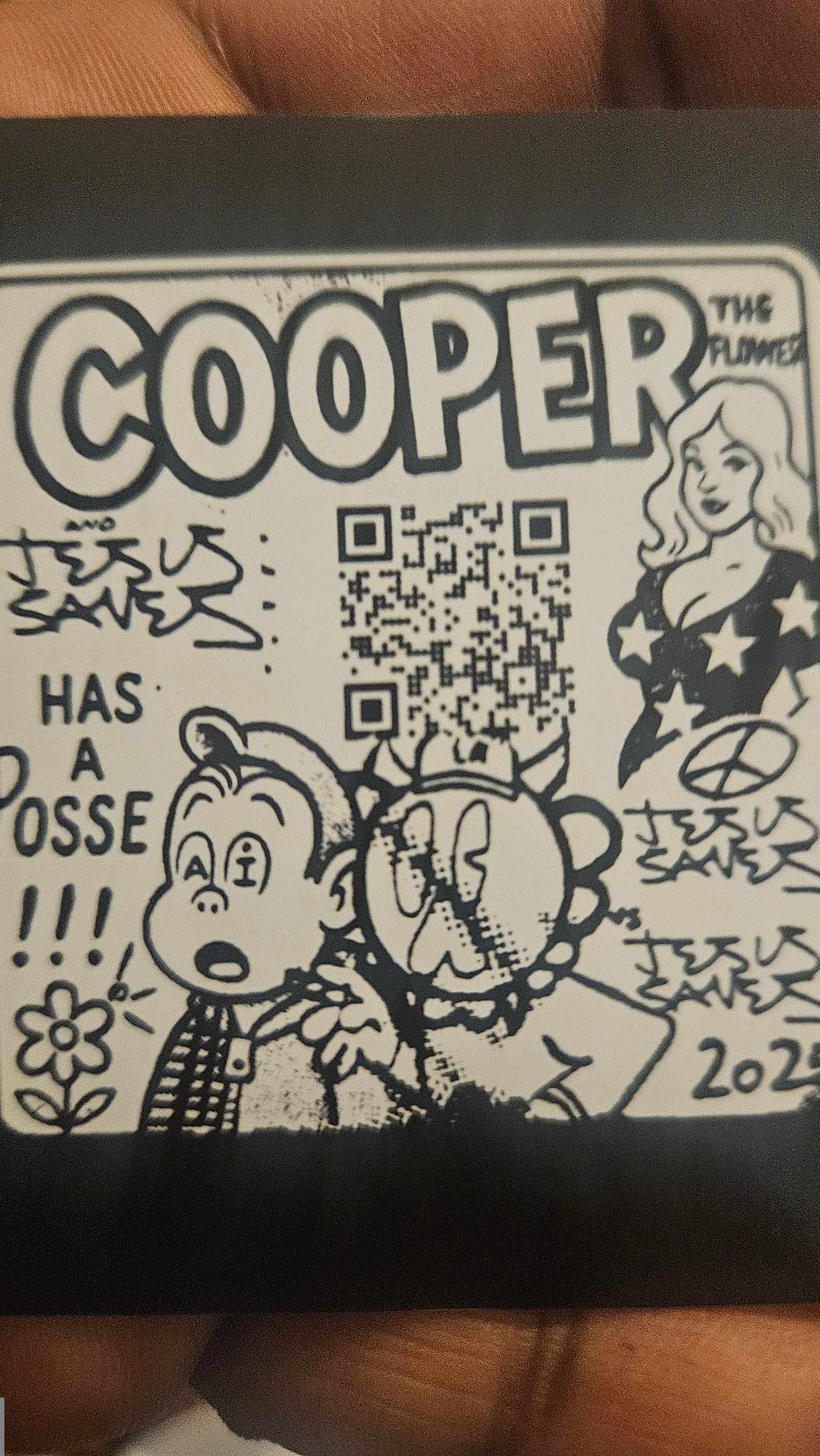 Polaroid JESUS SAVE NYC X COOPER THE FLOWER. COLLABORATION STICKER (5 stickers)